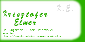 krisztofer elmer business card